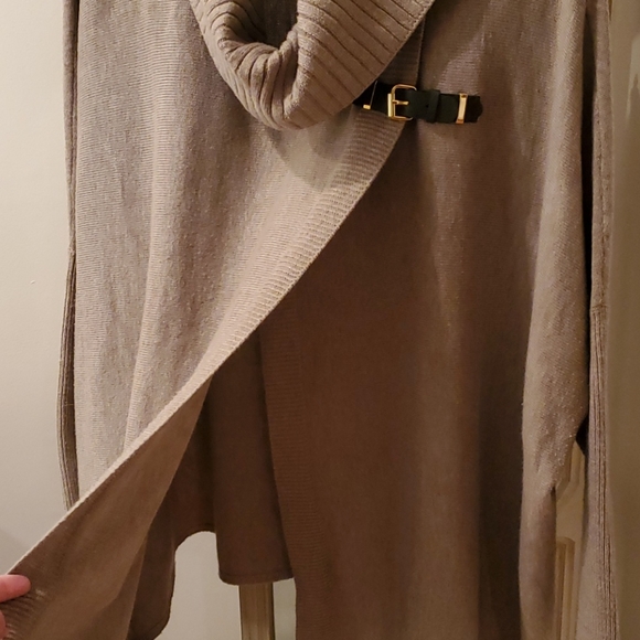 Calvin Klein Wrap Sweater with Buckle Feature - Picture 3 of 14